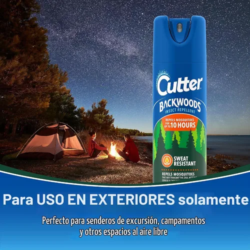 Vista 6 de Repelente de insectos en aerosol Cutter Backwoods, con un 25% de DEET, Paquete de 12