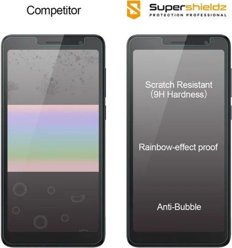 Vista 2 de Supershieldz Protector de pantalla de vidrio templado diseñado para TCL Ion Z, antiarañazos, sin burbujas