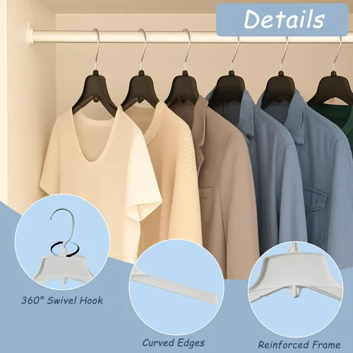 Vista 3 de King Mills Perchas extra anchas, perchas para colgar Ropa, perchas extra grandes de 19 pulgadas, ideales para abrigos de gran tamaño, chaquetas