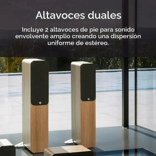 Vista 8 de Q Acoustics 5040 - Altavoces de pie – Holme Oak Pair Roble Holme