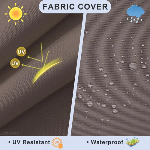 Vista 5 de Skypatio Cojín reclinable para todo tipo de clima, cojín impermeable de repuesto para silla de patio (marrón)