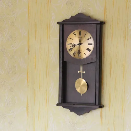 Vista 9 de Reloj de pared vintage, reloj de abuelo, retro, reemplazo de péndulo, conveniente pieza de péndulo, metal como pared retro vintage