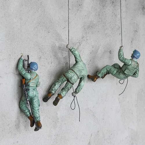 Vista 10 de GUTE Juego de 3 esculturas artísticas de pared para hombres y hombres que escalan (juego de 3) – Regalo perfecto para decoración del hogar, arte