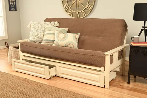 Vista 34 de Kodiak Futons Monterey - Marco de futón con cajones, incluido, color nuez Solo marco