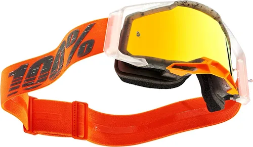Vista 2 de 100% Racecraft 2 Gafas para ciclismo de montaña y motocross - Protección para los ojos para carreras de MX y MTB (Schrute - Lente roja espejo)