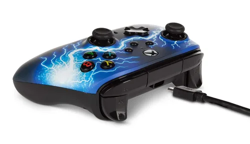 Vista 5 de PowerA Enhanced Wired Controller for Xbox Series X S - Arc Lightning, Officially Licensed for Xbox