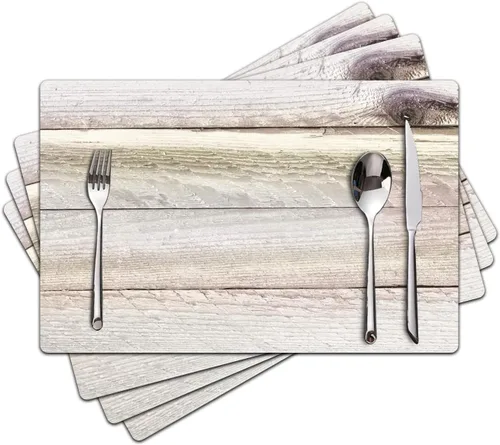 Vista 28 de Juego de 4 manteles individuales de cuero sintético con efecto mármol - Manteles individuales resistentes al calor para mesa de comedor