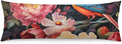 Vista 11 de Elegant Leaves - Funda de almohada de poliéster (20 x 54 pulgadas), color burdeos