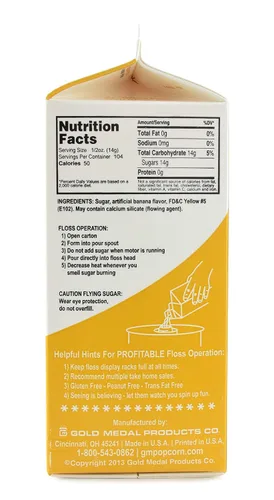 Vista 2 de Gold Medal Azúcar con hilo dental de plátano, 52 oz - 1/2 galón, paquete de 6