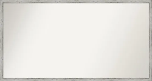 Vista 183 de Amanti Art Espejo de baño blanco para sobre el fregadero, 22 x 45 pulgadas, espejo de tocador rectangular blanco Lucie, marco de madera moderno