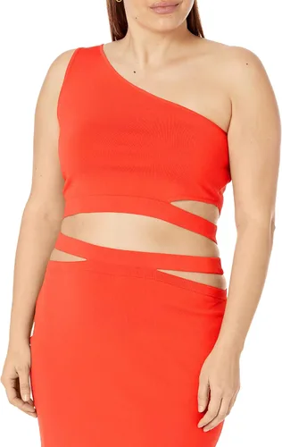 Vista 4 de The Drop Women's Valentina Cropped One-Shoulder Cut-Out Sweater Top