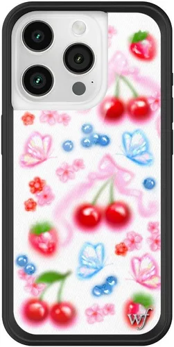 Vista 25 de Wildflower - Fundas compatibles con Apple iPhone 15 Pro Protector de goma negro, certificado de prueba de caída de 4 pies, propiedad de mujeres