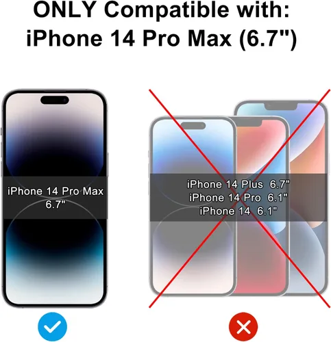 Vista 2 de TECHO Protector de pantalla de privacidad compatible con iPhone 14 Pro Max película de vidrio templado (cobertura completa de borde a borde)