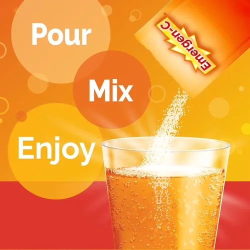 Vista 4 de Emergen-C 1000 mg de vitamina C en polvo para apoyo inmunológico diario, suplementos de vitamina C sin cafeína con zinc y manganeso, vitaminas B
