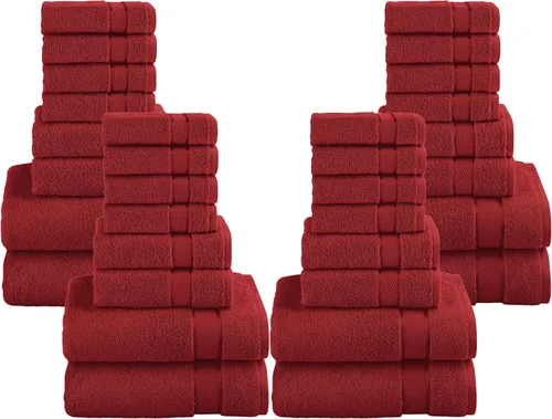 Vista 40 de Elegant Comfort Juego de 8 toallas de algodón de alta calidad, incluye 4 toallas pequeñas, 2 toallas de mano y 2 toallas de baño, 100% algodón