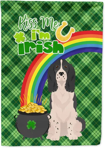 Vista 22 de Caroline's Treasures WDK4731GF - Bandera decorativa para jardín del día de San Patricio, color negro y tostado, Airedale Terrier, para jardín