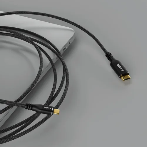 Vista 5 de Cable USB C a HDMI 2.1 de 8K de 4 pies, (8K @60 Hz, 4K a 120 Hz, HDR), cable trenzado, compatible con Thunderbolt 3/4, para iPhone 15 Series