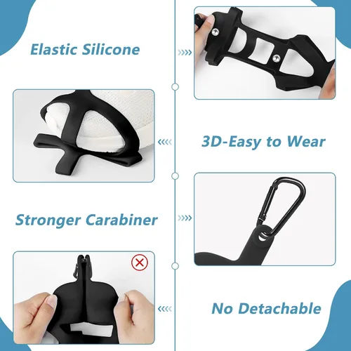 Vista 6 de Funda para zapatos, soporte para zapatos takyu para mochila, clips de zapatos, accesorio deportivo para escalada al aire libre, senderismo, viajes