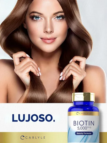 Vista 6 de Carlyle Biotina 5000mcg para cabello, piel y uñas 360 Tabletas