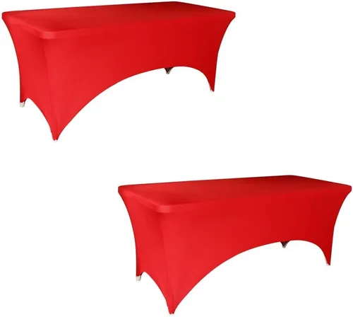 Vista 10 de 2 manteles de 6 pies, mantel de elastano color morado claro, mantel rectangular elástico ajustable de 6 pies, protector de mesa lavable de 6 pies