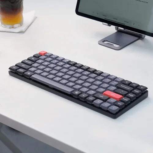 Vista 8 de Keychron K3 Pro Teclado mecánico inalámbrico personalizado, 75% de diseño QMKVIA programable BluetoothRGB con cable ultra delgado Gateron