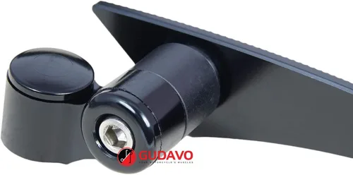 Vista 3 de Espejos retrovisores para motocicleta de aluminio con triángulo completo M8 M10 CNC, espejos negros para YAMAHA Dirt Bike XT660 / WR250 / WR125