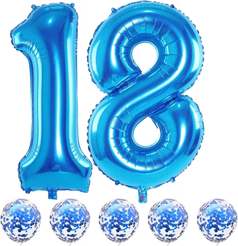 Vista 98 de Globos negros del número 10 para decoraciones de cumpleaños número 10, globos de helio de mylar de lámina de 40 pulgadas negros del número 1 & 0