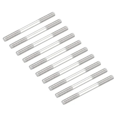 Vista 49 de METALLIXITY Tornillos de doble extremo (rosca M3, 0.787 in de longitud), 20 unidades, acero inoxidable 304, pernos de varilla roscados dobles