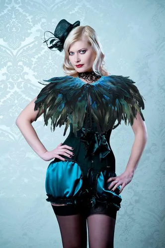 Vista 3 de Chal de plumas para mujer, collar de plumas de cuervo, capa de cisne de Halloween, accesorios de disfraz de bruja