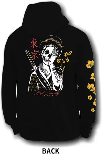 Vista 3 de Riot Society Sudadera con capucha estampada o bordada para hombre