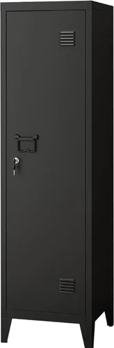 Vista 15 de MIOCASA Armario de metal con puerta, mesita de noche de metal para dormitorio, oficina, habitación de los niños (22.44 pulgadas de alto)