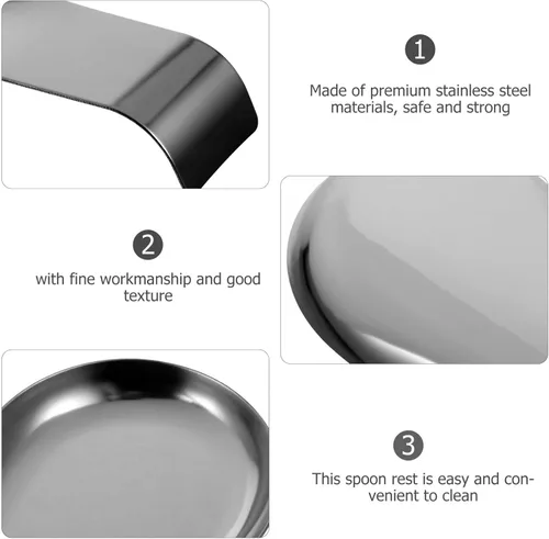 Vista 8 de Zerodeko Soporte para cucharas de acero inoxidable, soporte para cuchara, olla caliente, espátula, tenedor, cucharón, vajilla, 2 piezas