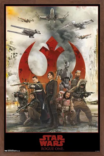 Vista 16 de Trends International Star Wars: Rogue One - Póster de pared de montaje, 14.725 x 22.375 pulgadas, versión enmarcada de madera de granero
