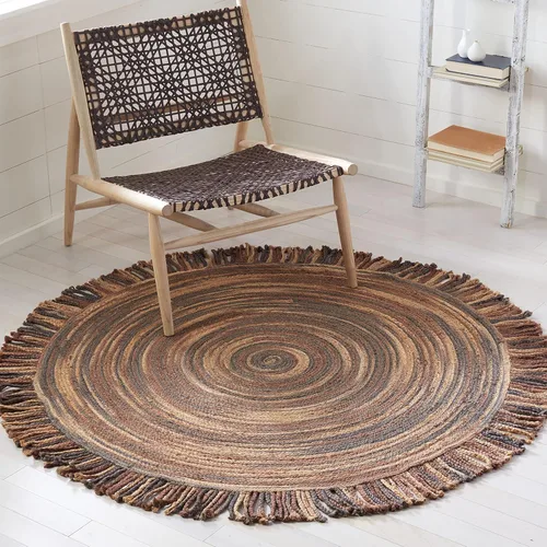 Vista 6 de SAFAVIEH Colección trenzada - Alfombra redonda de 3 pies, color beige, yute hecho a mano, ideal para la entrada, vestíbulo, dormitorio (BRD259B-3R)