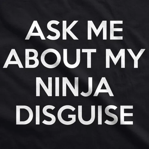 Vista 8 de Mens Ask Me About My Ninja Disguise Flip T Shirt Funny Costume Graphic Humor Tee