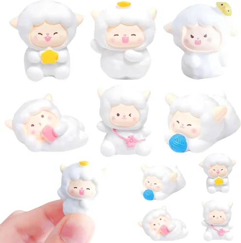 Vista 10 de 6 piezas de figuritas de gato en miniatura, gatos en miniatura de resina, figuritas de gatos en miniatura, animales lindos, figuritas de gato