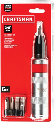 Vista 3 de CRAFTSMAN Destornillador de impacto manual, juego de 3/8 pulgadas (CMMT14104)