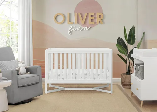 Vista 2 de Delta Children Tribeca - Cuna convertible 4 en 1, color blanco bianca Bianca Blanco