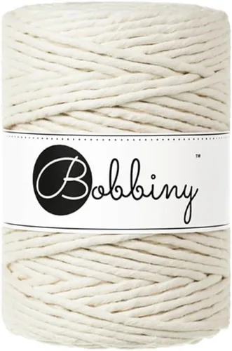 Vista 3 de Bobbiny Cordón de macramé XXL de 0.197 in de una sola capa (aguamarina), 108 yardas/330 pies (100% algodón reciclado)