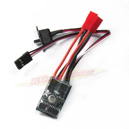 Vista 3 de Controlador de velocidad del motor cepillado Rc ESC 10a para barco de coche RC sin freno