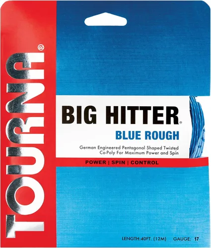 Vista 6 de Tourna Big Hitter - Cuerda de tenis de poliéster con giro máximo, color azul