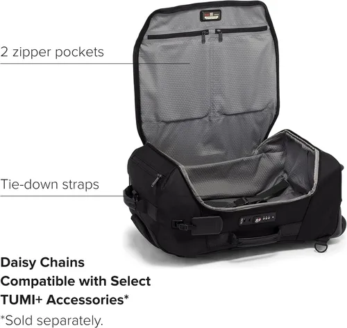 Vista 3 de TUMI - Mochila de viaje Alpha Bravo International con 2 ruedas - Bolsa de viaje compacta ajustable - 21.8" X 14.0" X 9.0", Negro -, Talla única