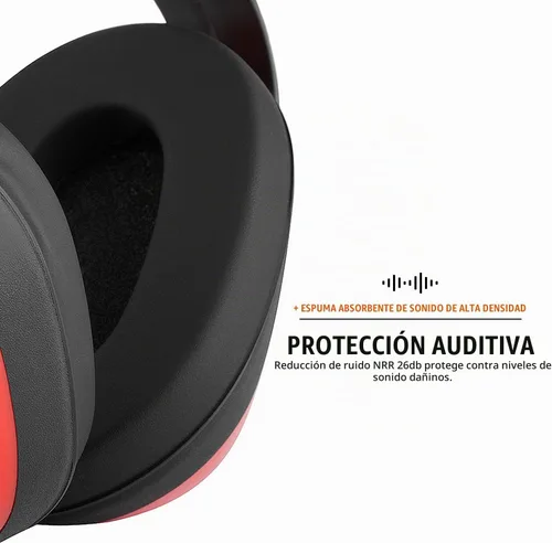 Vista 5 de Orejeras de seguridad industrial TR, cumplen con normas ANSI S3.19