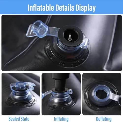 Vista 6 de Car Air Mattress Compatible with SUV Inflatable Car Back Seat Bed Portable Car Sleeping Air Mattress for Rear Seat Trunk Camping Travel