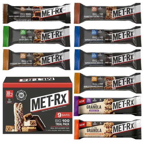 Vista 6 de MET-Rx Big 100 barras de proteínas colosales, Blueberry Cobbler, barras de reemplazo de comidas, 4