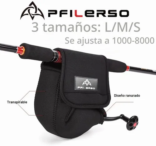 Vista 3 de 3Pcs Fundas para Carrete de Pesca Giratoria Bolsa de Transporte para Carrete de Pesca de Arrastre Estuche Protector Funda para Carrete de Pesca