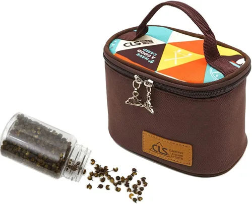 Vista 7 de Joyeee Kit de especias vacías para campamento, plástico seguro, PET, 3 botellas de especias líquidas de 2.7 onzas y 3 tarros de especias de 3.3