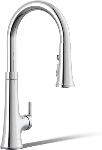 Vista 22 de KOHLER 23767-BL Grifo de tono de barra de cocina de un solo mango, grifo de fregadero de preparación, grifo de barra húmeda, grifo para fregadero