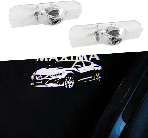Vista 8 de Proyector de luces LED para puerta de automóvil, 2 unidades, compatible con Altima 2002, luces de charco, kit de luz de sombra fantasma, accesorios