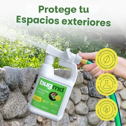 Vista 2 de BugMD Mosquito Amigo Mata Hormigas y Repelente de Insectos - Mata Mosquitos, Cucarachas y Arañas al Aire Libre, Defensa contra Moscas e Insectos